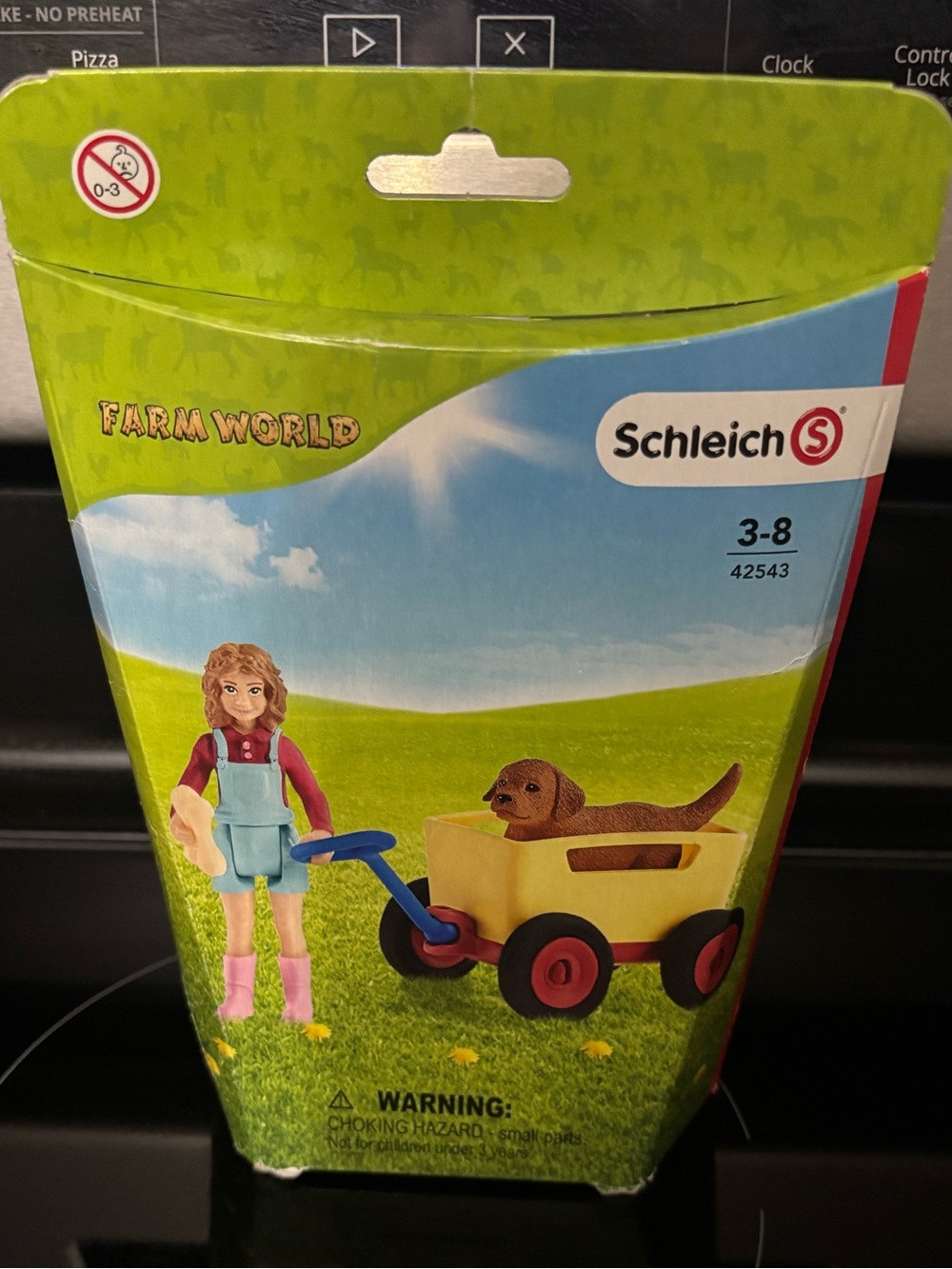 Schleich Farm World Sarah & Puppy Wagon Ride Playset